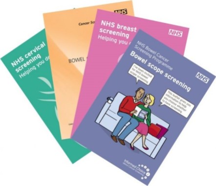 NHS cancer screening leaflets